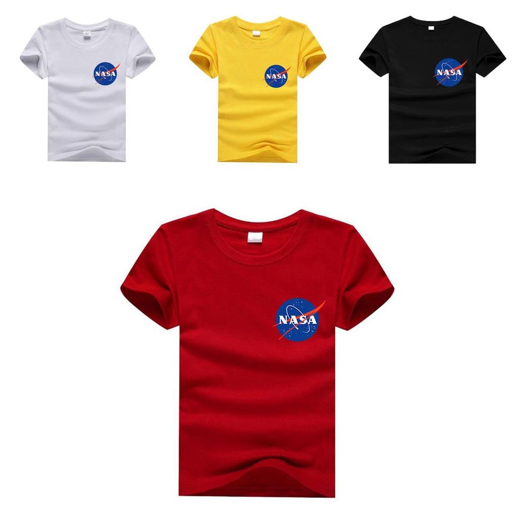 Prémiové kvalitní tričko NASA vesmírný astronaut pro chlapce a dívky dětské s kulatým výstřihem a krátkým rukávem