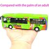 1/32 Scale City Double Decker Bus Toy Die Cast Pull Back Vehicles Mini Bus Model Car Toys Lights and Music