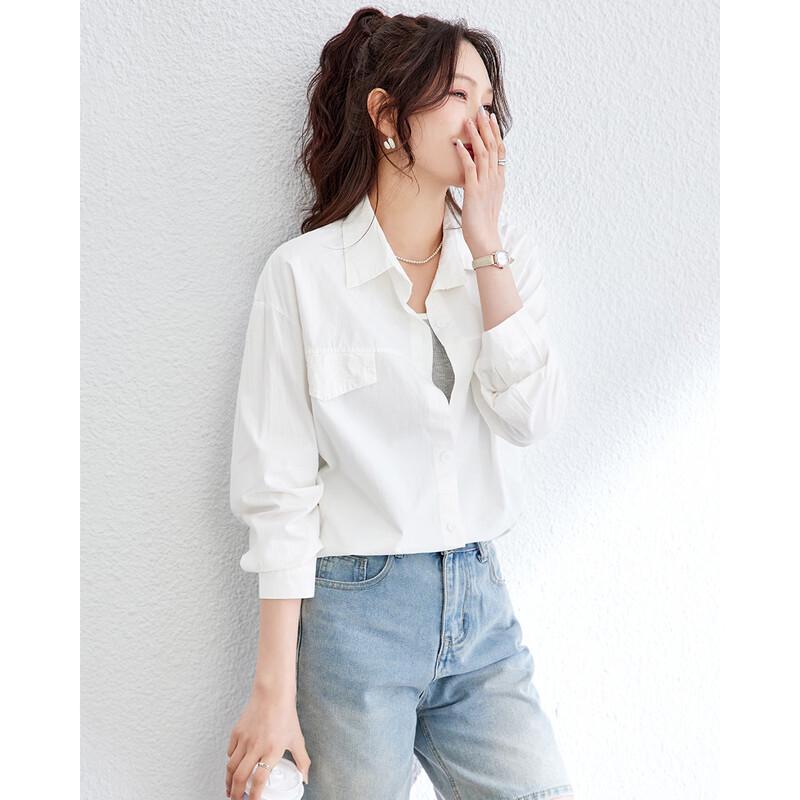 TERRE BLEUE Women's Loose Fit Versatile Shirt