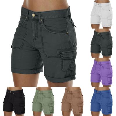 Womens Shorts Casual Cargo Shorts Women Summer Shorts Casual Hiking Outfits With Pockets