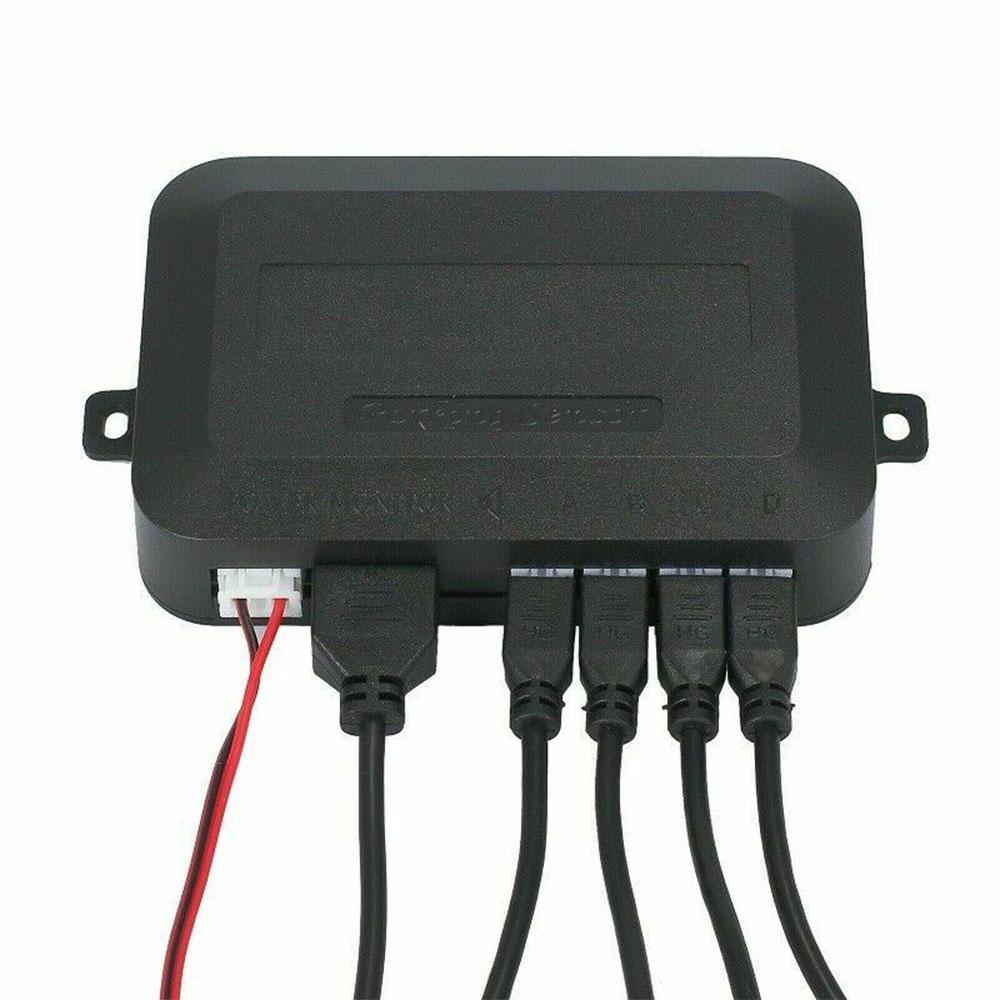 Afișaj LCD Alarmă sonoră audio pentru marșarier spate auto cu 4 senzori de parcare