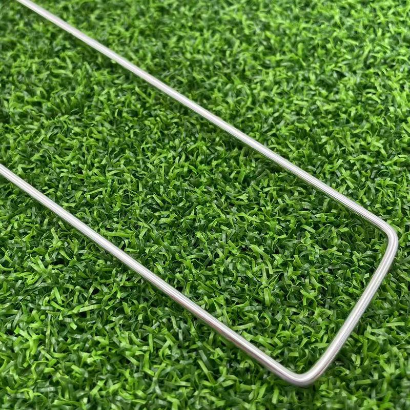 Galvanized U-Shaped Ground Nails for Lawn, Drip Irrigation, Weed Barrier, and Tent Fixing