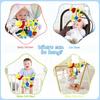 Baby Crib Hanging Rattles Toys-Infant Baby Worm Crib Bed Around Rattle Bell Cartoon Insect Spiral Hanging Toy with Ringing Bell for Infant BedStroller