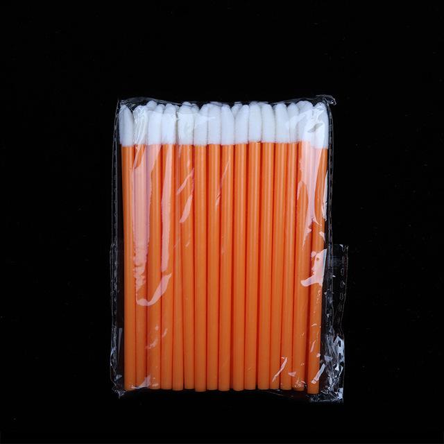 50 Pcs Disposable Hollow Lip Brush Soft Lipstick Mascara Wands Applicators Eyelash Cleaner Cosmetic Brushes Women Make Up Tools