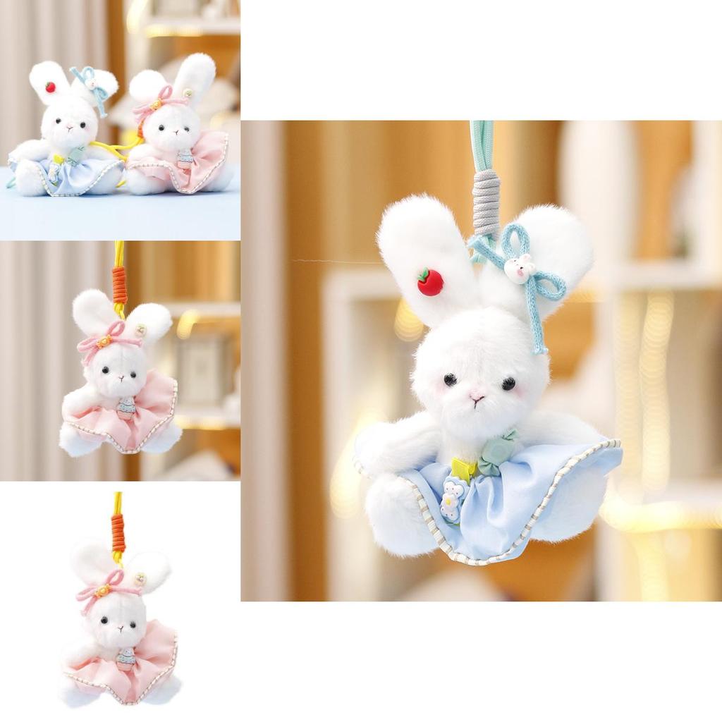 Cute Bunny Plush Doll Keyring Animal Plushie Girls Bag Decor For Teens