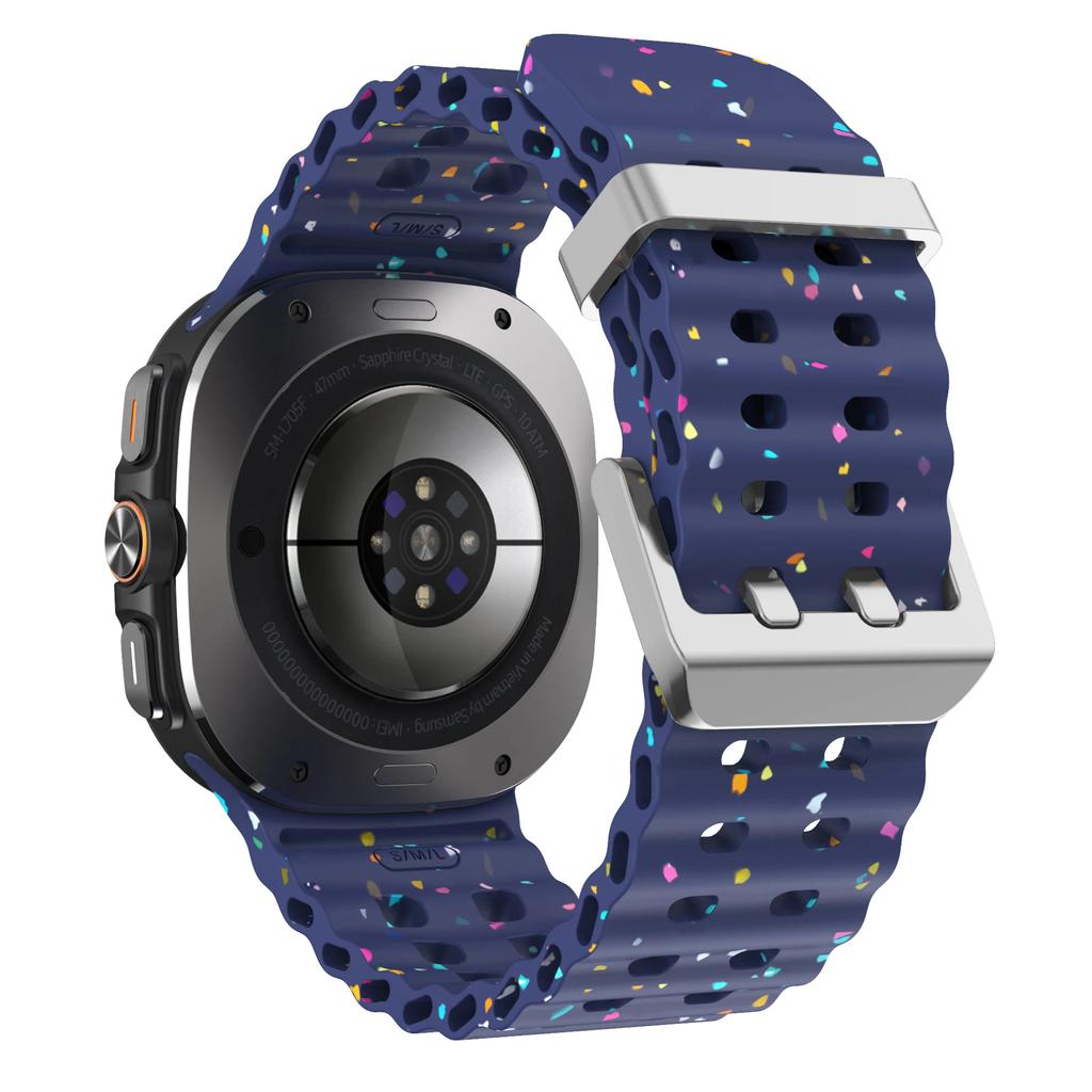 Marine Band Für Samsung Galaxy Watch 7 ultra 47mm Sport Silikon Armband Strap Galaxy Watch ultra Strap 47 Leuchtend Zubehör