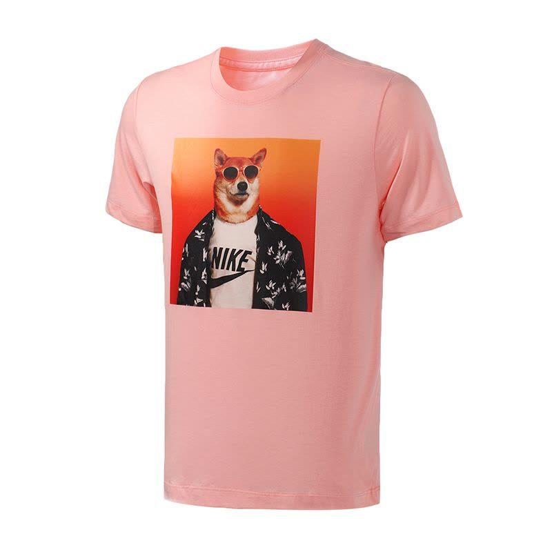 Nike T Shirts Men`s Pink Crew