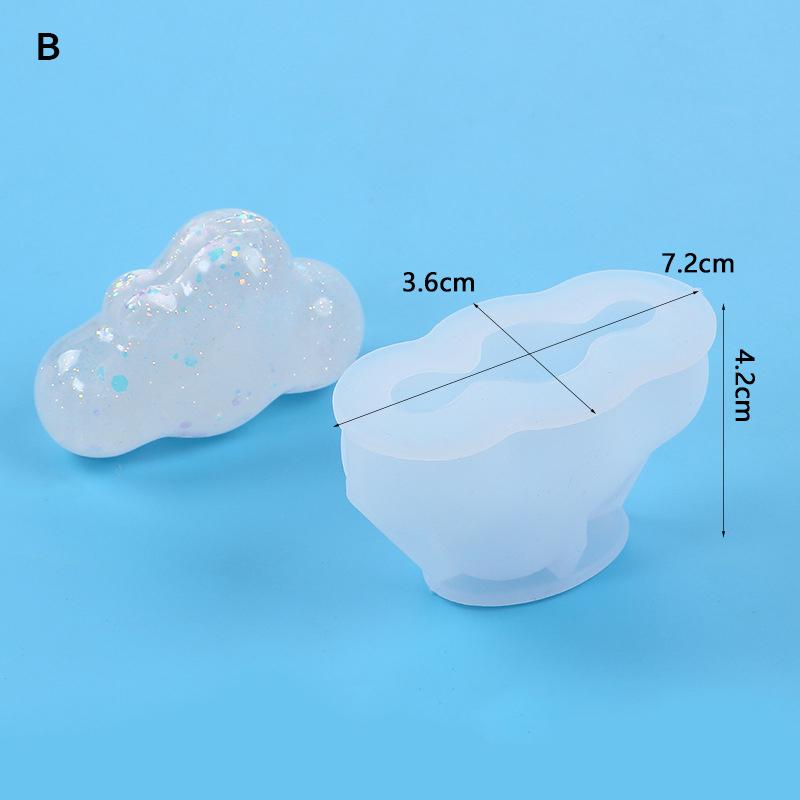 Business Card Notes Holder Silicone Mold Diy Heart Cloud Flower Shape Card Stand Office Desktop Ornaments Epoxy Resin Mold as the picture