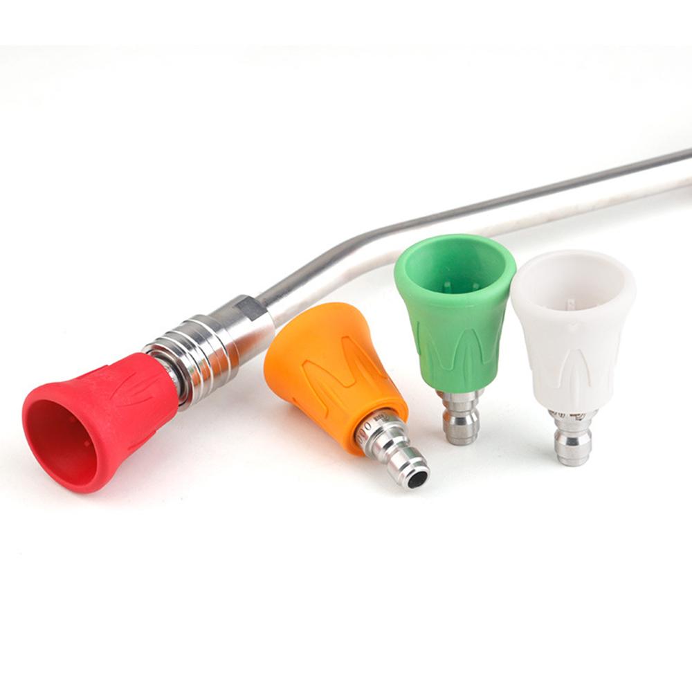 

Pressure Washer Nozzle Guard, Stainless Steel High Power Washer Nozzle Tips Set with Upgraded Rubber Protector Cover, 4Pcs Pressure Washing