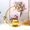Obiecte decorative, obiecte decorative pentru masa de sufragerie, vaze cu flori pentru decorarea interioară, vază cu flori din metal, ghivece decorative pentru decorațiuni interioare, aurii
