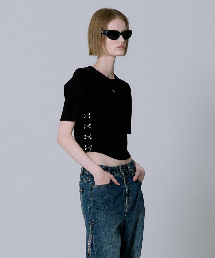 Jeissijeidi Hook Short Sleeve Knit Jzkt02Jc