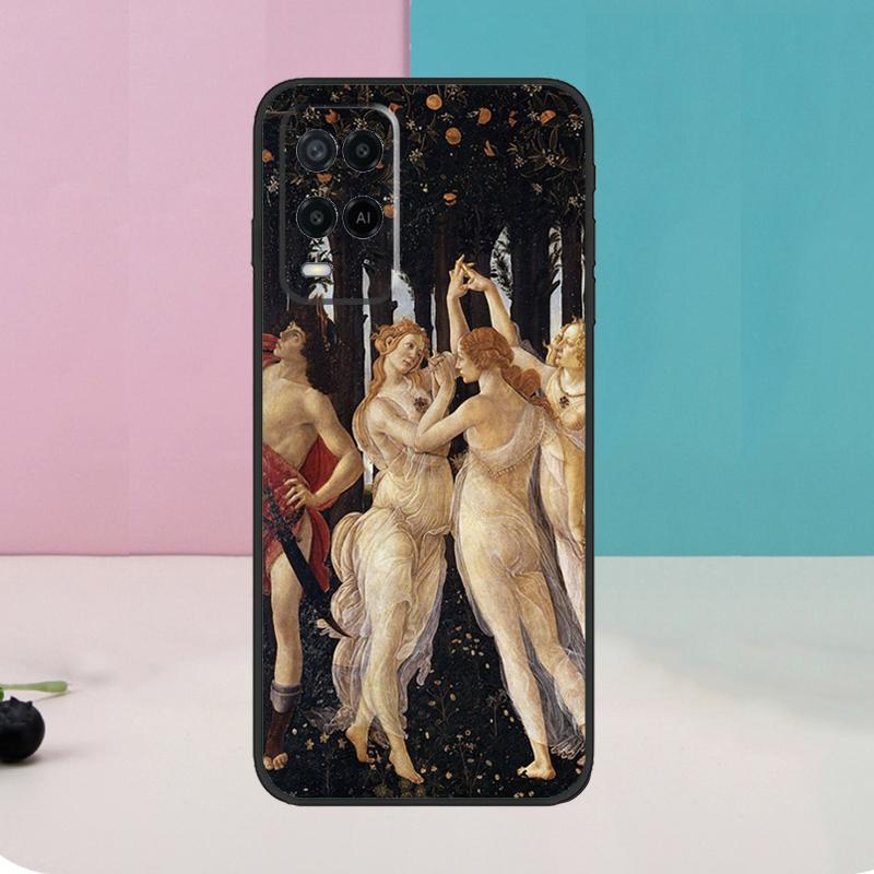 Renaissance art Painting Case For Oppo A60 A80 A40 A15 A16 A17 A57 A94 A74 A54 A76 A96 A18 A38 A58 A78 A98 A5 A6 Pro