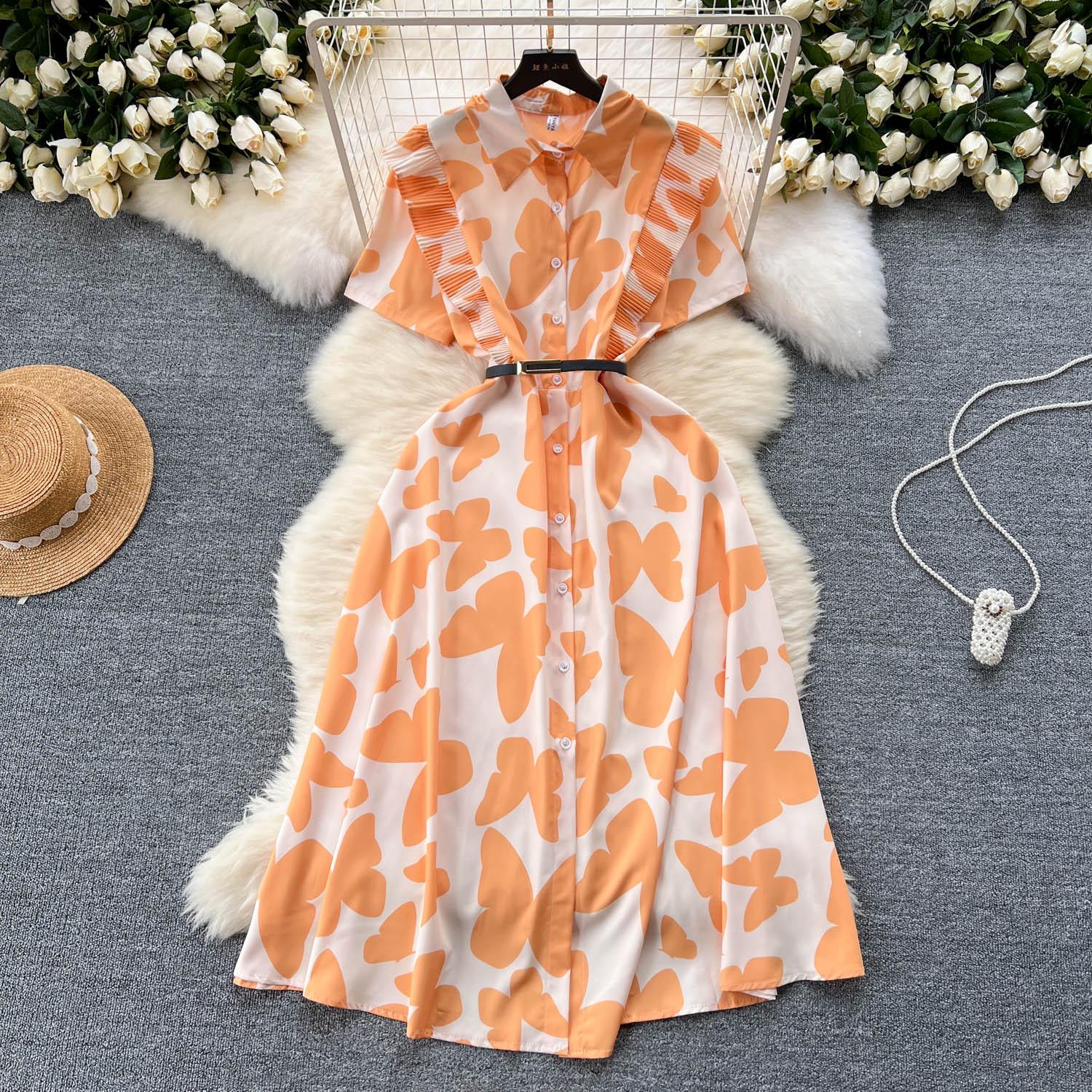 Шикарное элегантное облегающее платье с отложным воротником и принтом съедобных древесных — фото 3