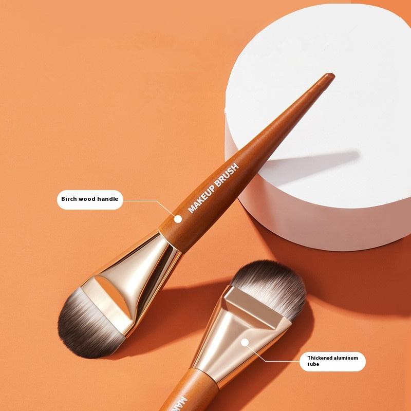 Pennelli Trucco Fondotinta Pennello Professionale a Lingua Pennello per Fondotinta Liquido Correttore Viso Donna Base Trucco Strumenti di Bellezza