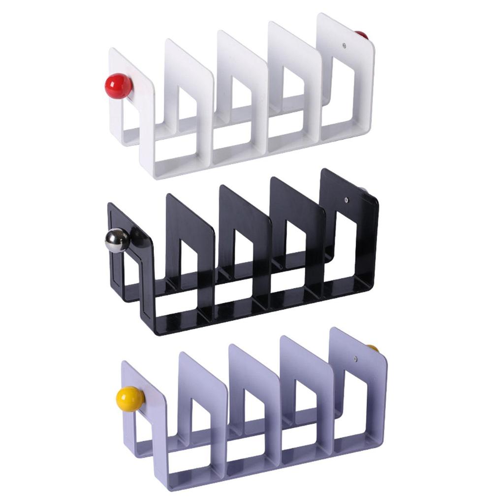 Acrylic Bookend Organizer Office Non Skid Minimalist Stand Rack Binder