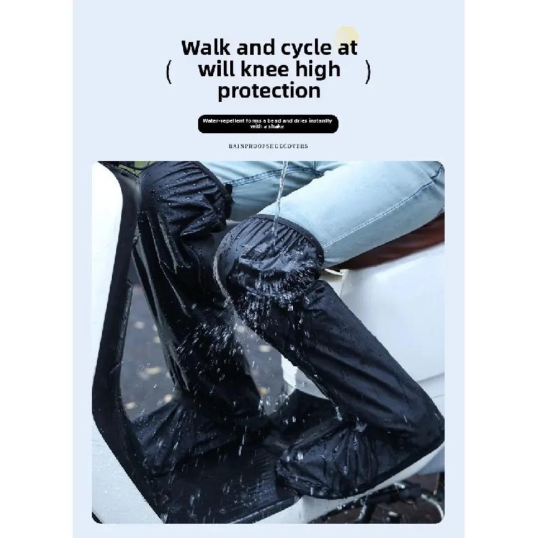 Thickened High Tube Waterproof Riding Shoe Covers Rain Boots over Knee Length Wear Resistant Bicycle Outerwear Shoe Covers
