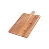 3 sztuki deski do krojenia z drewna z uchwytem, deska do serwowania z uchwytem na 3 miseczki,