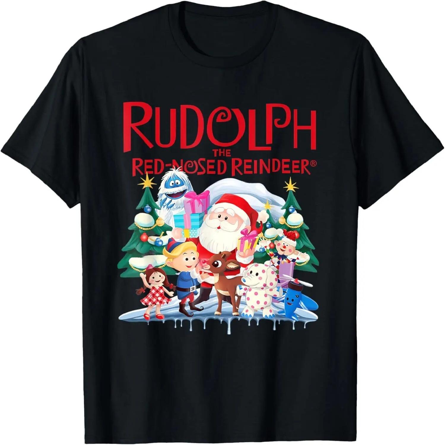 Милая футболка с Рождественским спецвыпуском про Рудольфа Красноносого Оленя XXXXXL разноцветный
