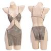 Rainha Egípcia Brilhante Pedrarias Corrente de Metal Vestido Uniformes Roupas Fantasias Cosplay Sexy Camisola Feminina Festa Clube Roupa Lingerie