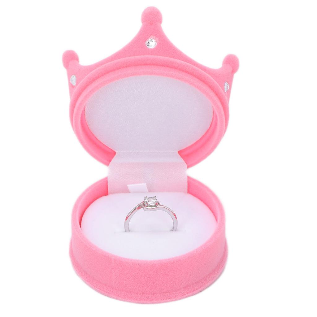 Crown Jewelry Box Personalized Simple Retro Design Earrings Necklace Jewelry Packaging BoxPink
