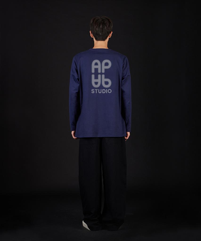 ASTRAL PROJECTION Ap Ap Oversized Long Sleeve T-Shirt_Navy