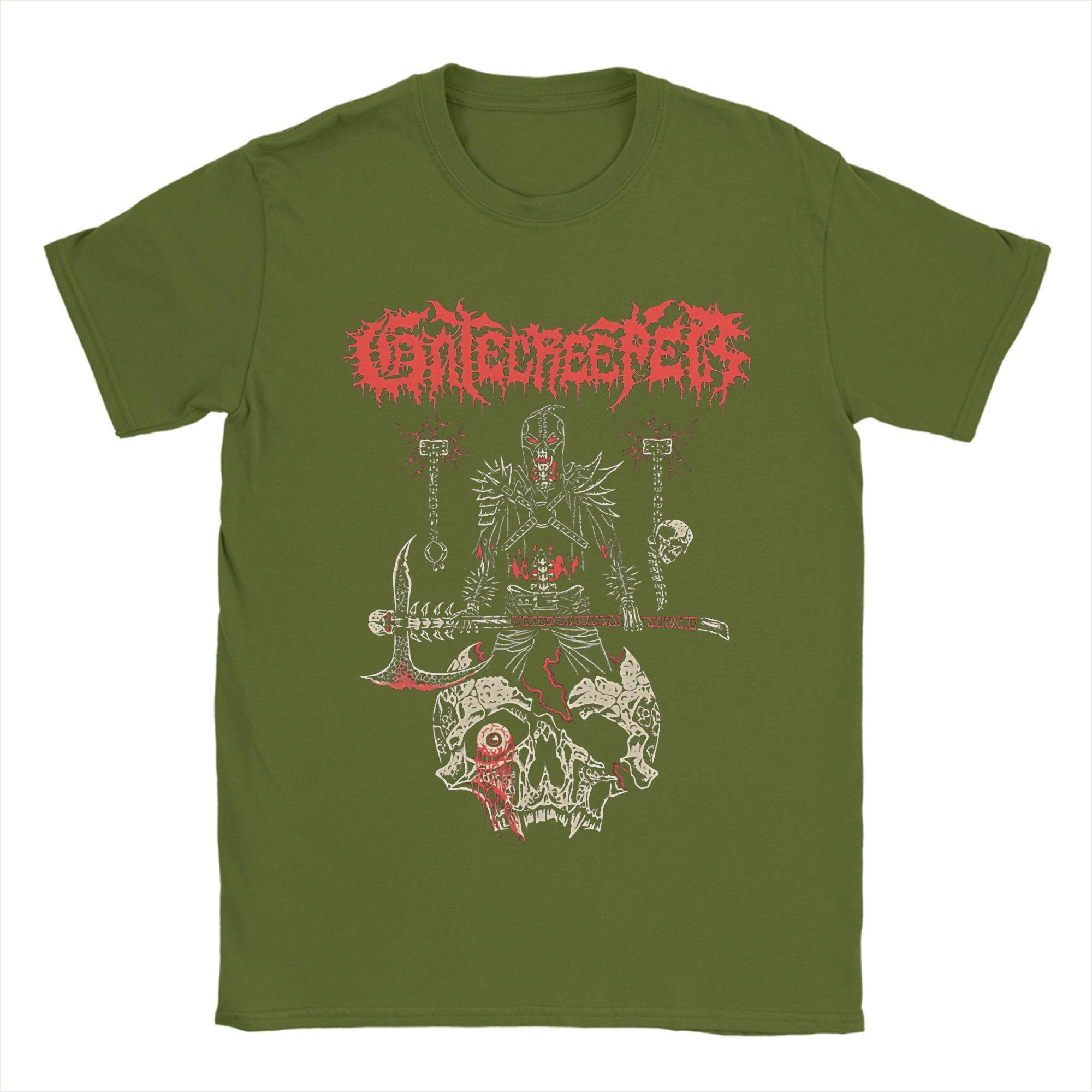 

Men s Band Gatecreeper T Shirts 100% Cotton Clothes Unique Short Sleeve Crew Neck Tee Shirt Plus Size T-Shirts 4XL