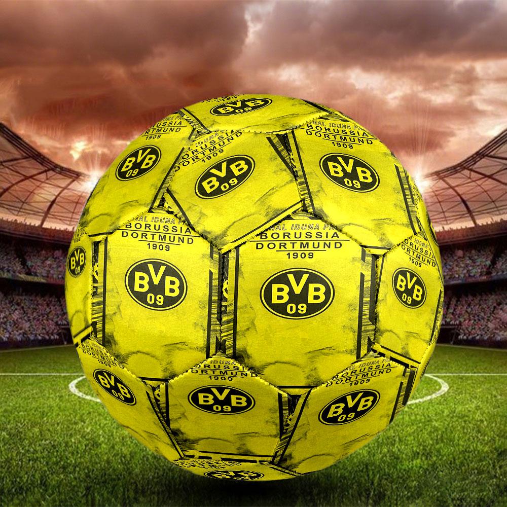 Borussia Dortmund Print Size 5 Soccer Ball, Standard Match Football for Sports Game and Team Practice, Ideal Gift for Soccer Fans