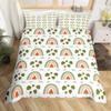 Cartoon Rainbow Sun Bedding Set For Girls Kids Bedroom Decor Comforter Cover Kawaii Art Duvet Cover Polyester Comforter Cover