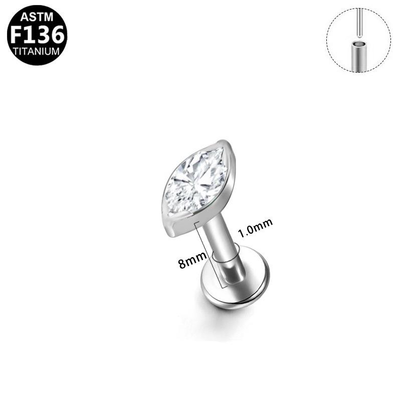 Titanium Fashion F136 Cross-Border Stud Earring  Lip Ring Jewelry