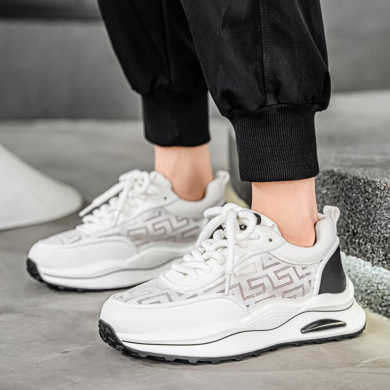 Fashion Chunky Men Outdoor Sports Shoes Mesh Breathable Lightweight Non Slip Versatile Simple Outdoor Casual Shoes