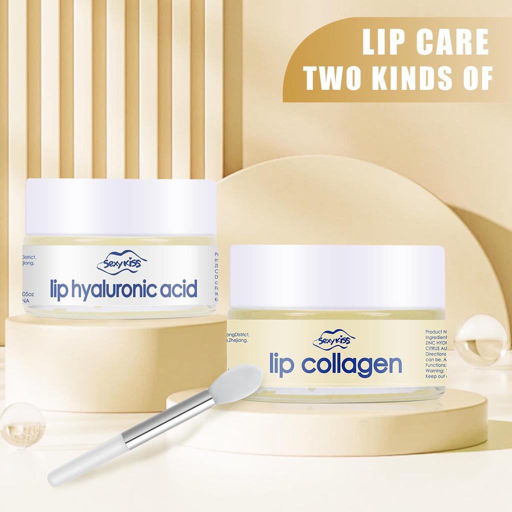 Cross-Border Hyaluronic Acid Collagen Lip Mask: Deep Hydration & Brightening