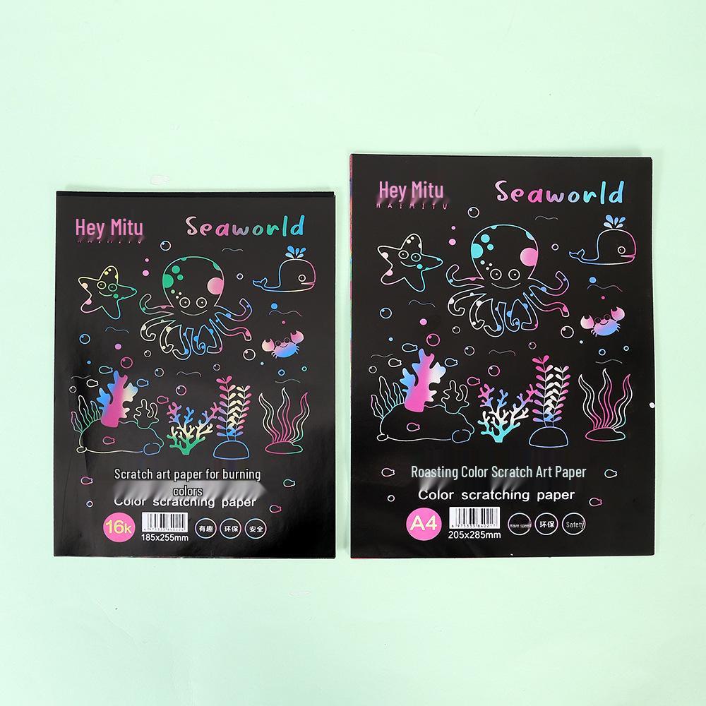 

Children s DIY Scratch Art Paper Book: Creative, Colorful, Educational Doodles 16K Scratch Art Paper