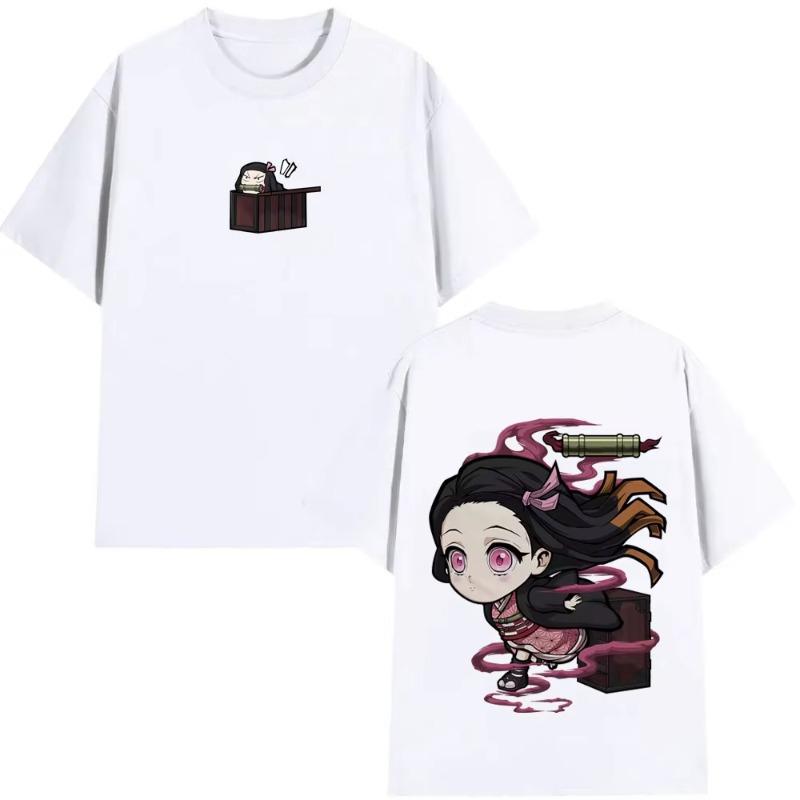 Anime Demon Slayer Tshirt Kawaii Cute Kamado Nezuko Graphic T Shirts Men Women Cartoon Manga Tee Shirt Mens Oversized Tshirts