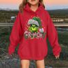 Children's Fashionable Casual Long-sleeved Loose Christmas Print Pullover Hooded Sweatshirt