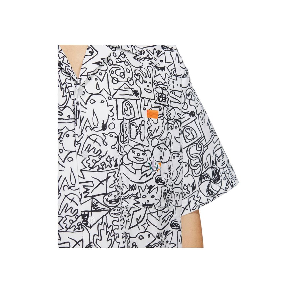 Adidas Originals Trefoil SS22 Printed Casual Short-Sleeve Shirt Men Tops White HR6450