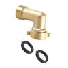 Tool Less Installation Brass Angled Hose Link Elbow Adapter Suitable for 3/4 Inch Garden Tubing and Outdoor Accessories