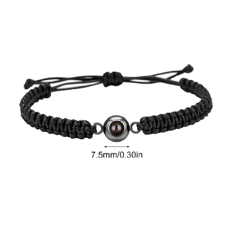 Multipurpose Mattes Stone Bracelet with I Loves You in 100 Languages Portable for Expressing Loves on Special Days