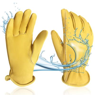 Motorcycle Gloves S Size Waterproof Driver Gloves Premium Leather Gloves Cowhide Gloves for Driving Intra-FIT