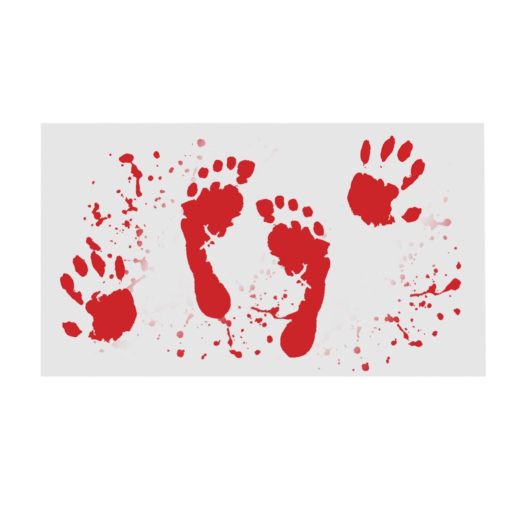 Bloody Bathroom Color-changing Floor Mat Footprints Halloween Decor Floor Rug Carpet Trick Props