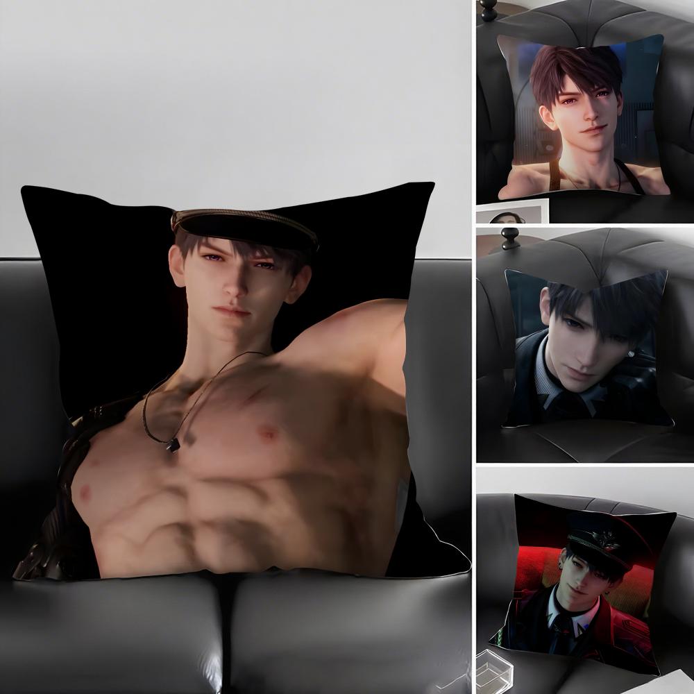 Love And Deepspace Caleb Cushion Cover Pillowcase Ultra Soft Skin Friendly Fabric Cloud Like Comfort Concealed Zipper