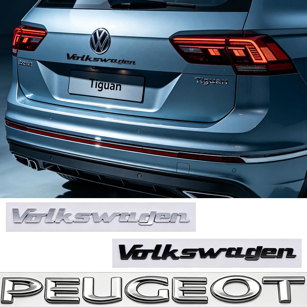 1Pcs 3D Volkswagen Emblem Sports Style Car Trunk Badge Sticker Accessories For VW Golf Tiguan T-Roc Polo Passat ID.4 T-Cross MK7LP10