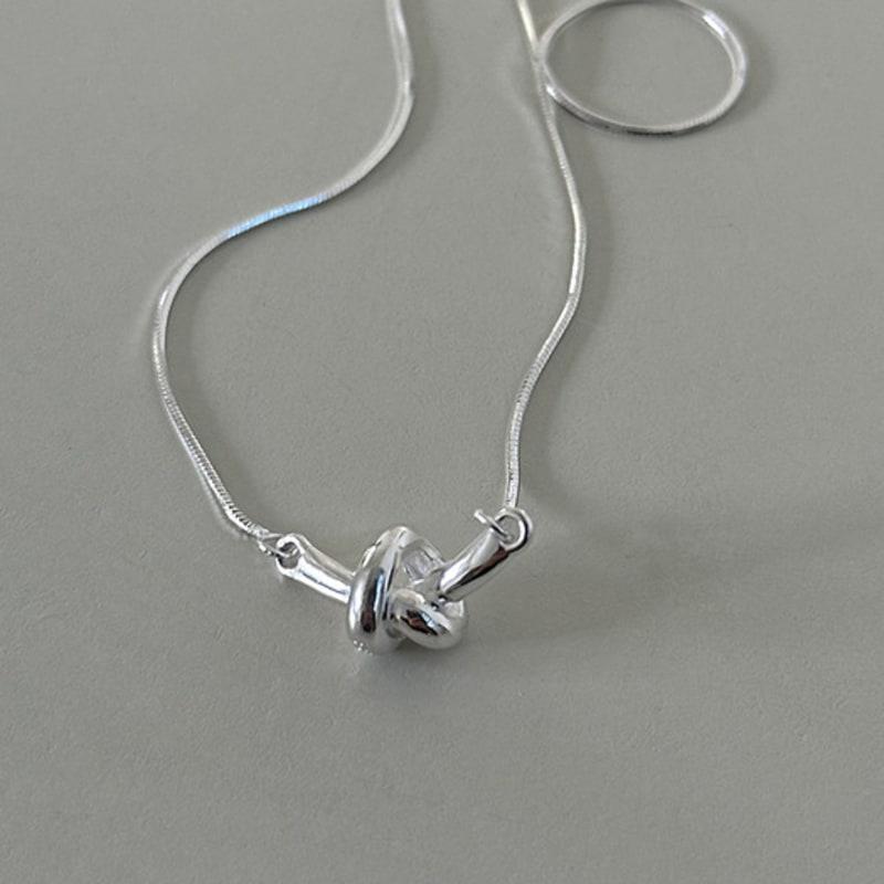 mosxe [925silver] Twisted donut necklace