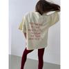 Summer 2025 Retro High Street Niche Short-Sleeve Age-Reducing 100% Print T-Shirt