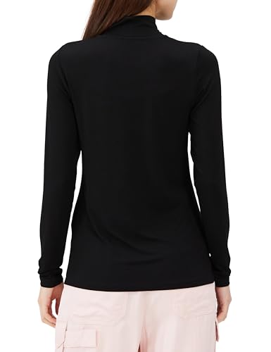 Emporio Armani Casual Women's Turtleneck T-Shirt 98.Black