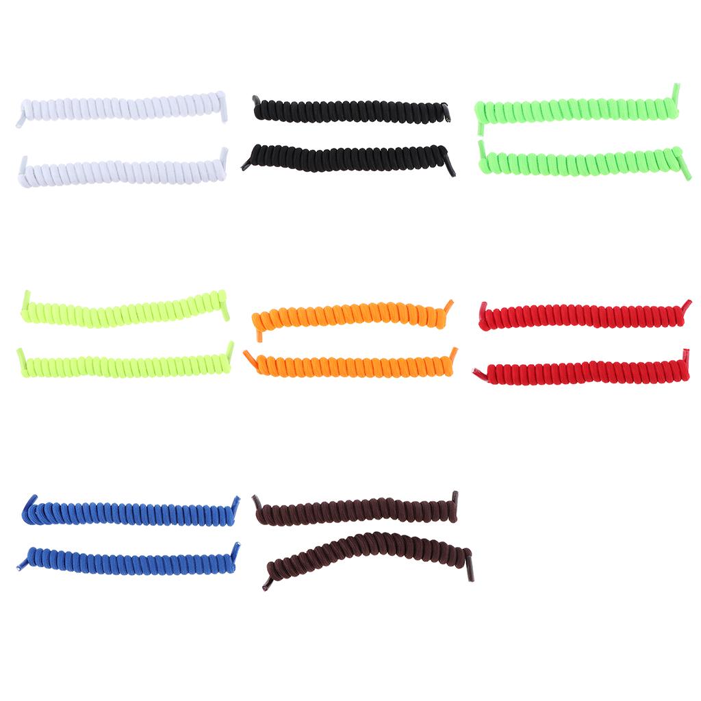 Lazy Tieless Shoe Laces Durable Polyester Rubber Spring Shoelace Organizer for Athletic Casual Walking Shoes