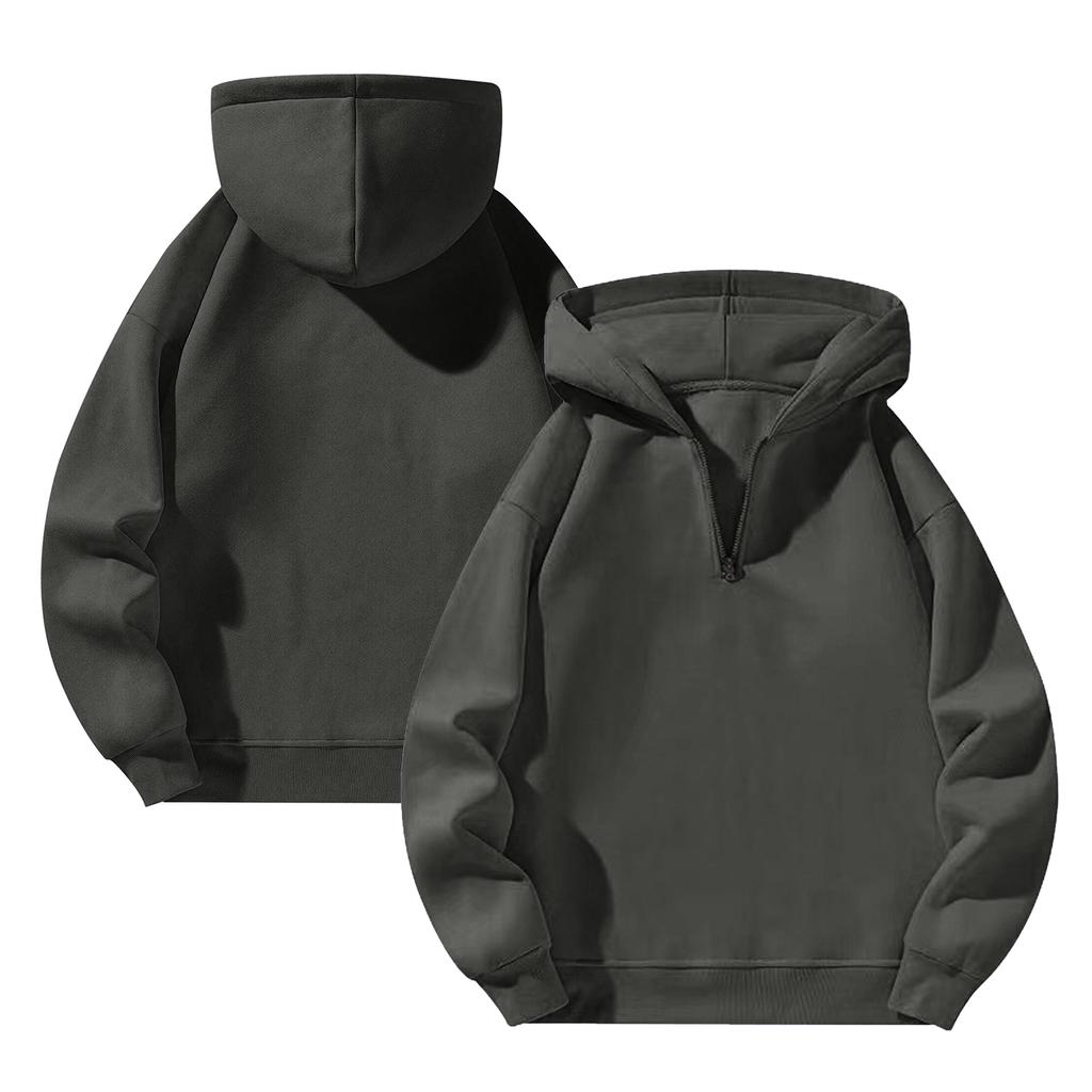Men'S Lined Sweatshirts Fleece Pullovers Basic Tops Warm Winter Sweatshirts Men'S Oversized Fleece Sweatshirts With Hoodie