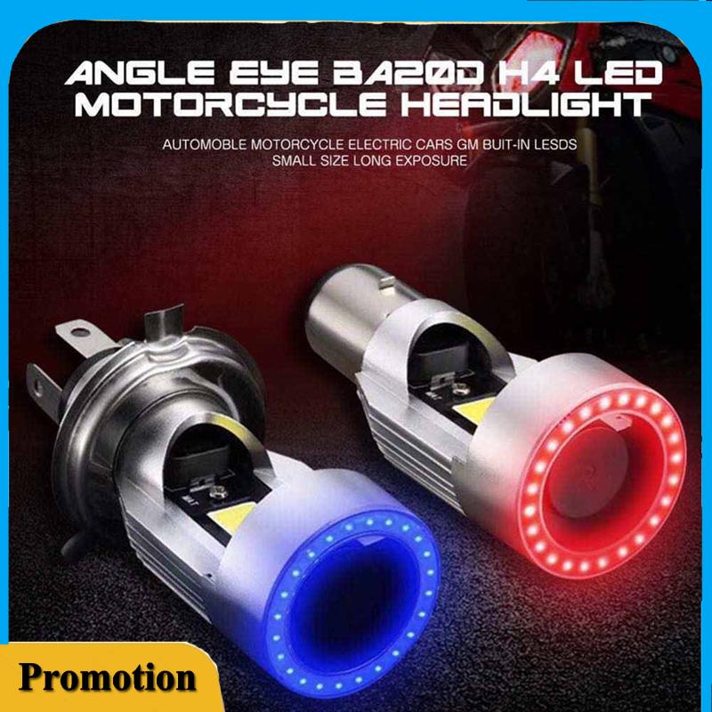

Portable H4 LED Headlight Bulb Motorcycle Hi/Lo With Angel Eye Daytime Running Light 3000LM Super Bright 6000K NONE