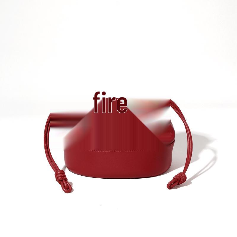 Lambskin Cloud Drawstring Bag: High-End Leather, Large Capacity, Crossbody & Underarm Style