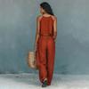 Completi da Donna 2 Pezzi Top Corto Senza Maniche e Pantaloni Lunghi a Gamba Larga Set Coordinati Casual Abbigliamento Estivo per Viaggi Vacanze Relax