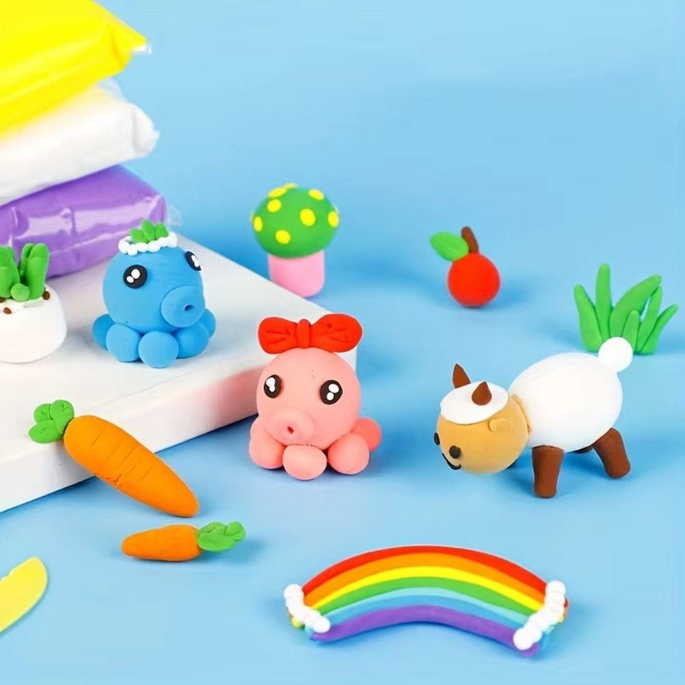 12/24/36pcs Non-Toxic Air Dry Clay Set Colored Mud Educational Slime DIY Toys  Kids Handcraft